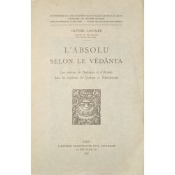 L'Absolu selon le Védânta -...