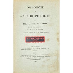 Cosmogonie et anthropologie...
