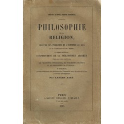 Philosophie de la religion,...