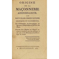 Origine de la Maçonnerie...