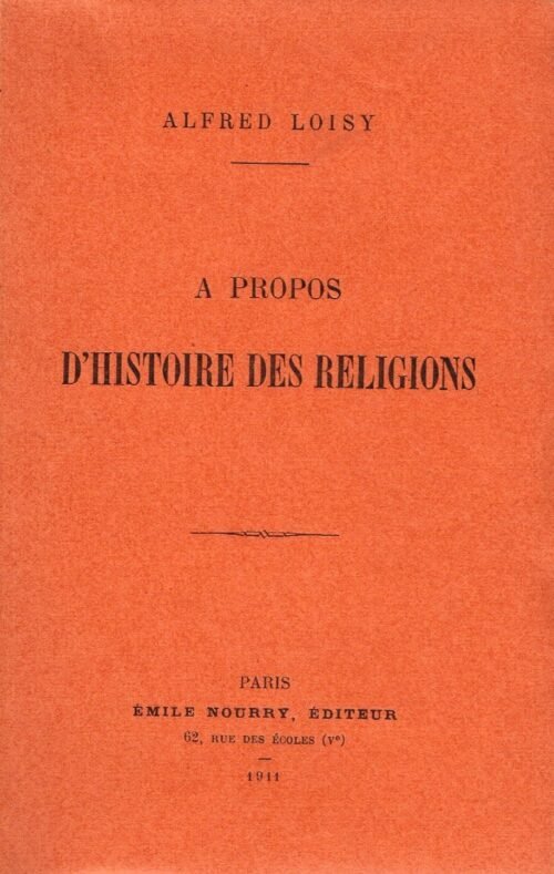 A propos d'histoire des religions