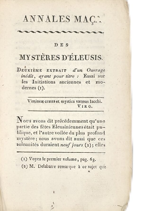 Annales Mac.·. Dédiées à son Altesse Sérénissime le Prince Cambacérès