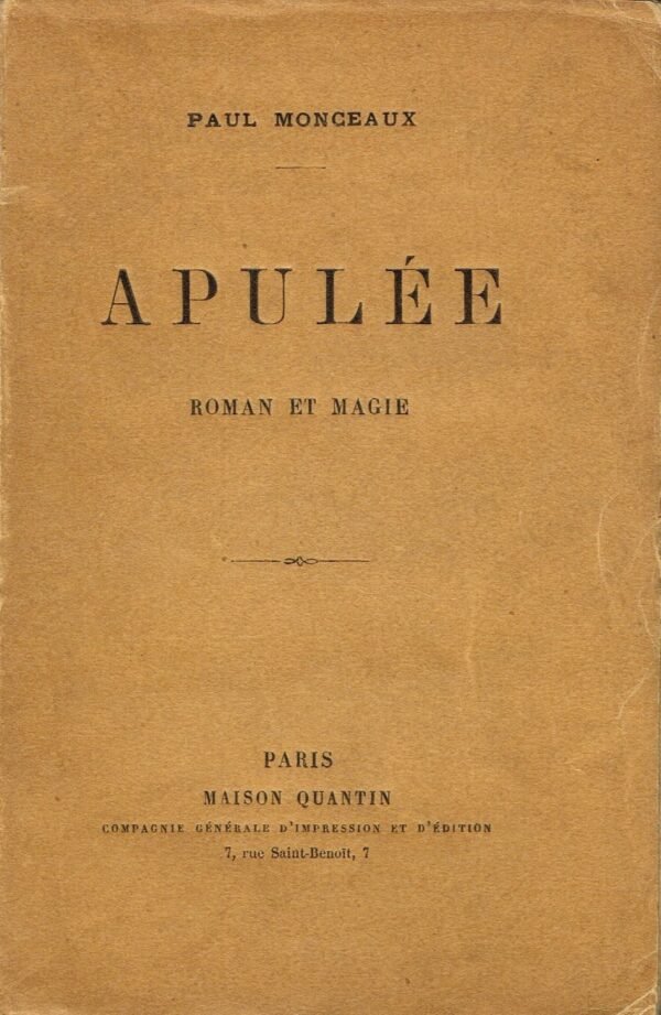 Apulée. Roman et Magie