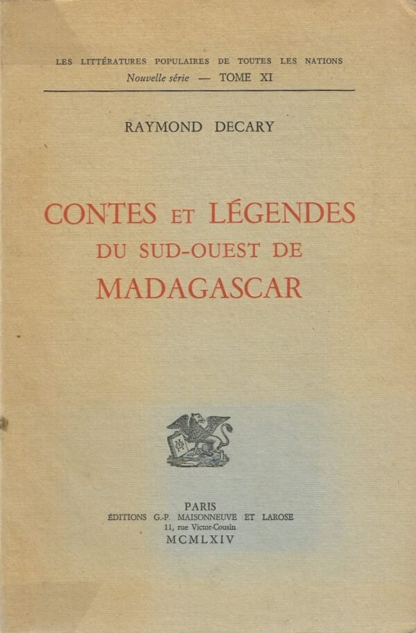 Contes et légendes du sud-ouest de Madagascar