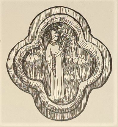 Contes, publiés par Félix Thiollier, illustrés par Emma Thiollier, un croquis de Janmot...