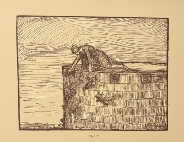 Contes, publiés par Félix Thiollier, illustrés par Emma Thiollier, un croquis de Janmot...
