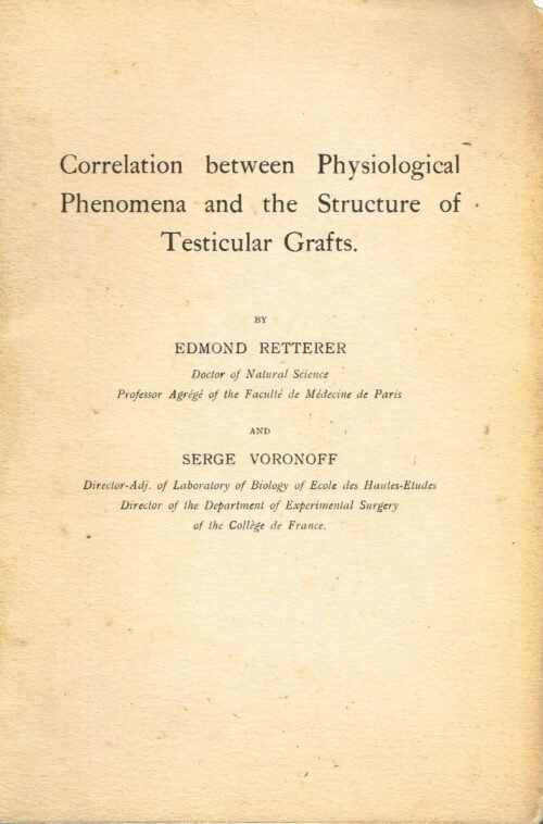 Correlation between Physiological Phenomena and the Structure of Testicular Grafts