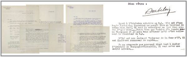 CORRESPONDANCE ROBERT AMBELAIN / JULES BOUCHER  (53 DOCUMENTS)