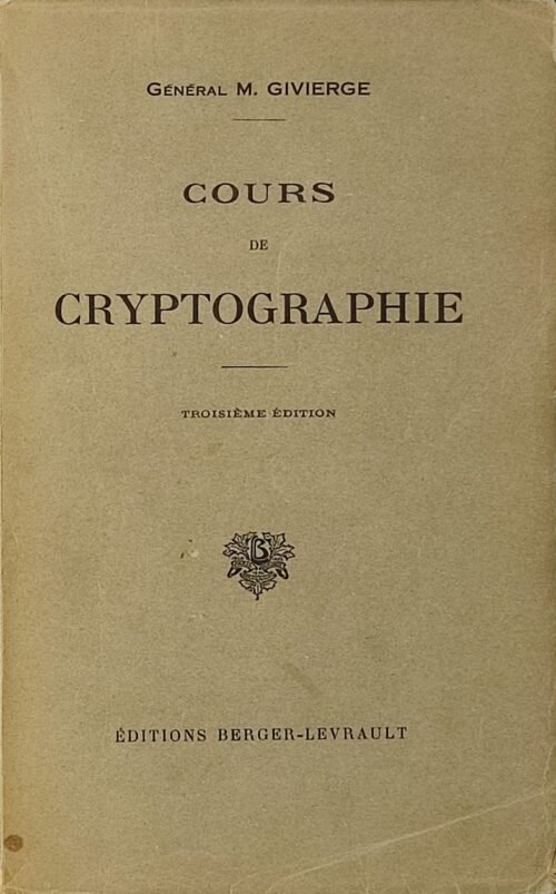 Cours de cryptographie