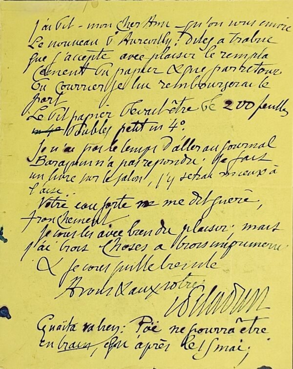 Curieuse ! La Décadence latine. Ethopée. II + une Lettre autographe signée de Joséphin Péladan