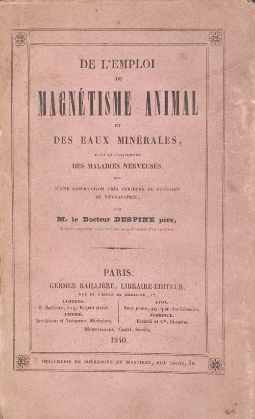 De l'emploi du magnétisme animal et des eaux minérales dans le traitement des maladies nerveuses...