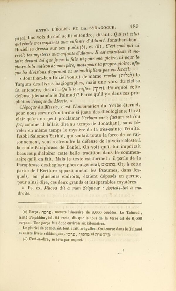 De l'harmonie entre l'Eglise et la Synagogue, ou Perpétuité et Catholicité de la Religion Chrétienne