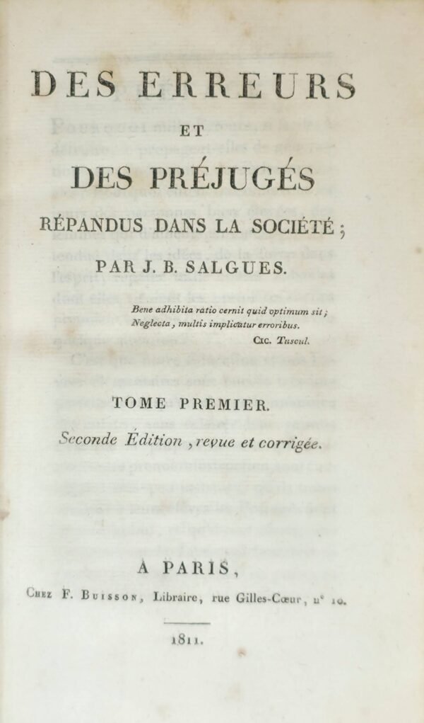 Des erreurs et des préjugés répandus dans la société