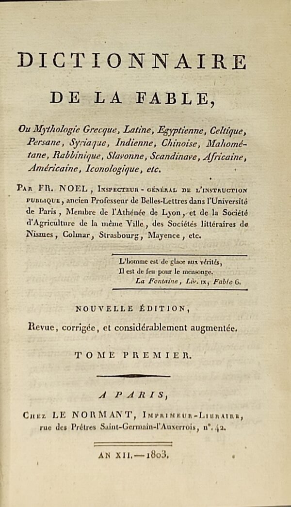 Dictionnaire de la fable