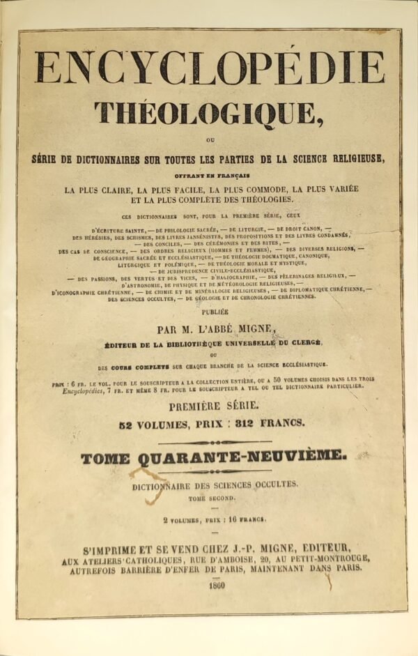 Dictionnaire des Sciences Occultes
