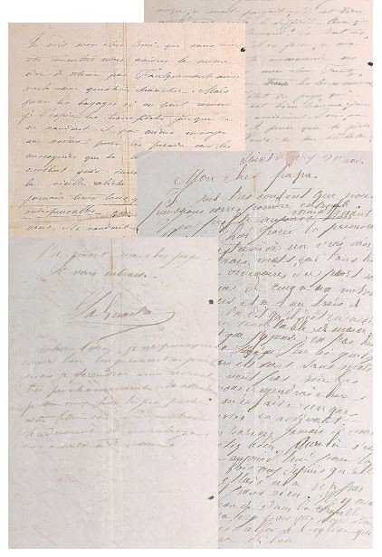 8 lettres autographes signées de Stanislas de Guaita enfant et un volume de Sendivogius