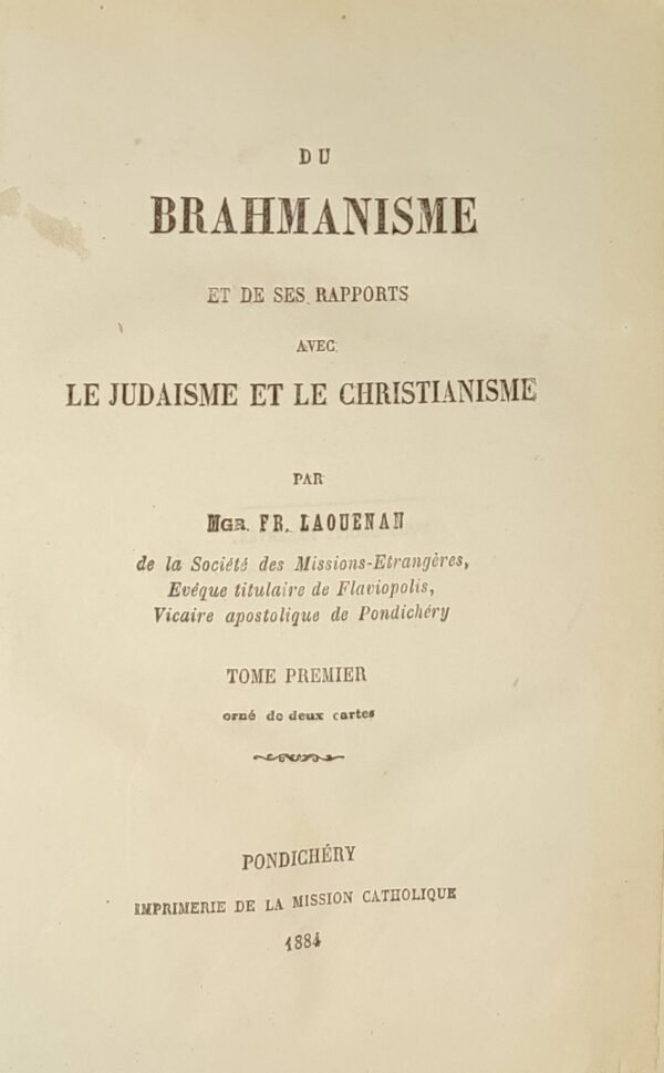 Du brahmanisme et de ses rapports avec le judaïsme et le christianisme