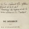 Du divorce dans la Synagogue.