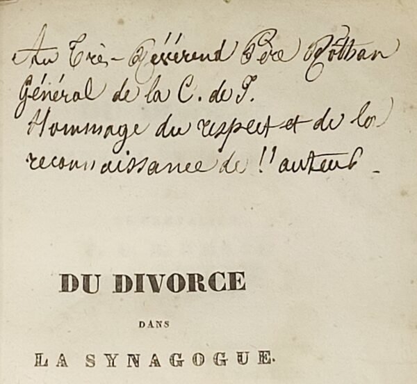 Du divorce dans la Synagogue.