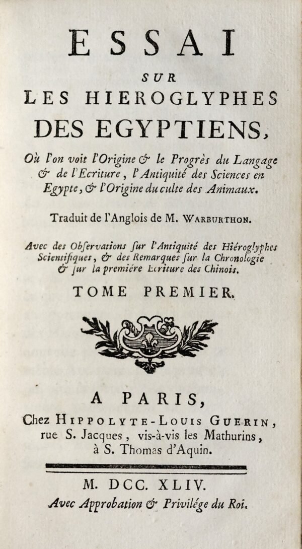 Essai sur les hiéroglyphes des Egyptiens,...