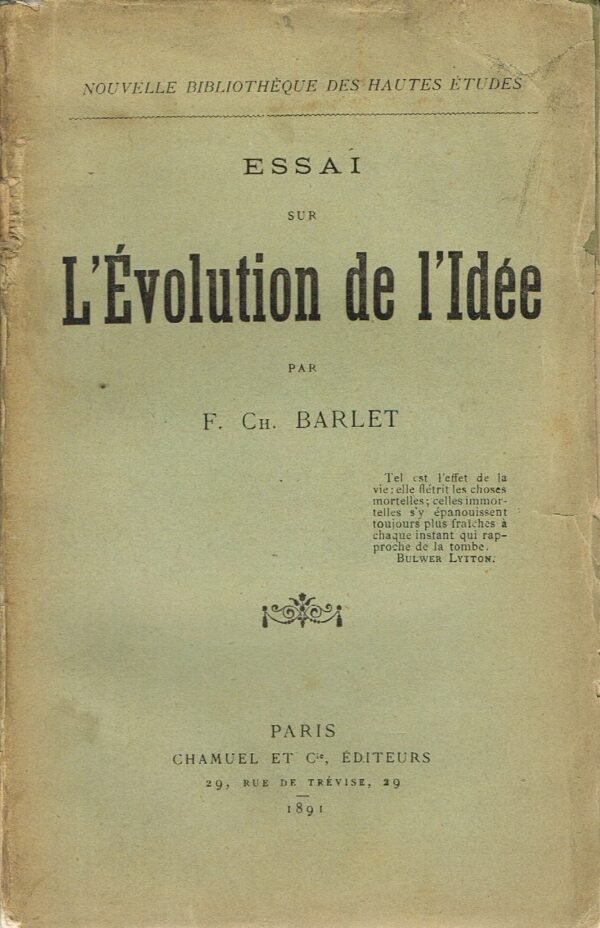 Essai sur l’évolution de l’idée