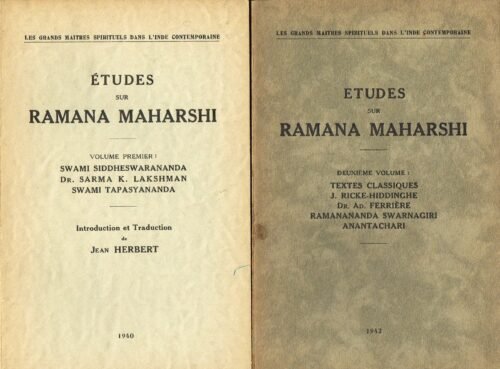 Etudes sur Ramana MAHARSHI. Volumes I et II