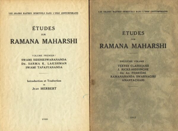 Etudes sur Ramana MAHARSHI. Volumes I et II