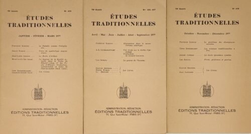 Etudes traditionnelles - année 1977 complète