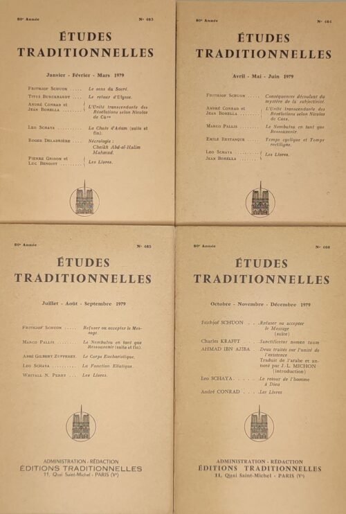 Etudes traditionnelles - année 1979 complète