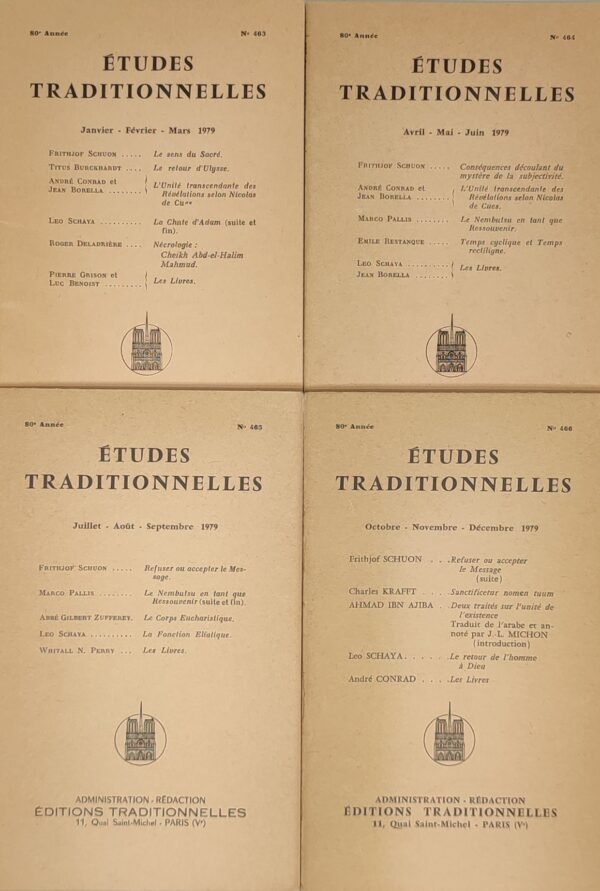 Etudes traditionnelles - année 1979 complète