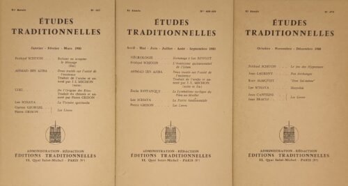 Etudes traditionnelles - année 1980 complète