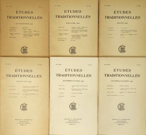 Etudes traditionnelles - année 1959 complète