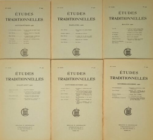 Etudes traditionnelles - année 1960 complète