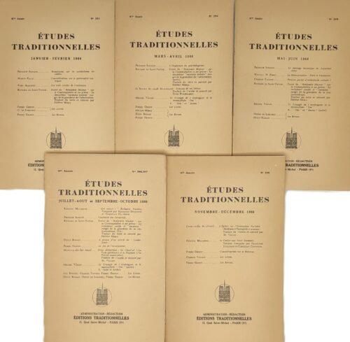 Etudes traditionnelles - année 1966 complète
