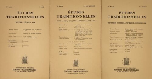 Etudes traditionnelles - année 1968 complète