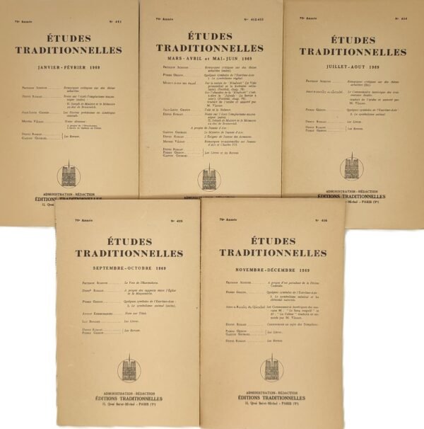 Etudes traditionnelles - année 1969 complète