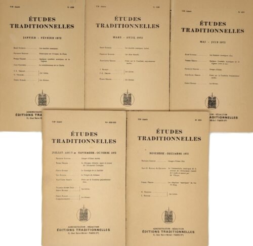 Etudes traditionnelles - année 1972 complète