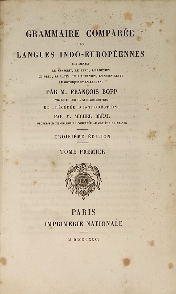 Grammaire comparée des langues Indo-Européennes