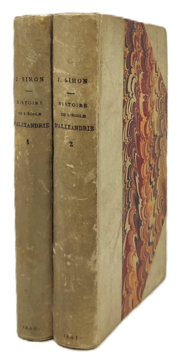 Histoire de l’Ecole d’Alexandrie. ENVOI AUTOGRAPHE DE JULES SIMON A SAINTE BEUVE