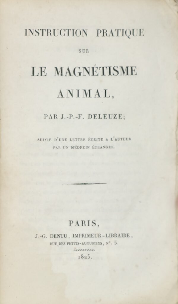 Instruction pratique sur le magnétisme animal