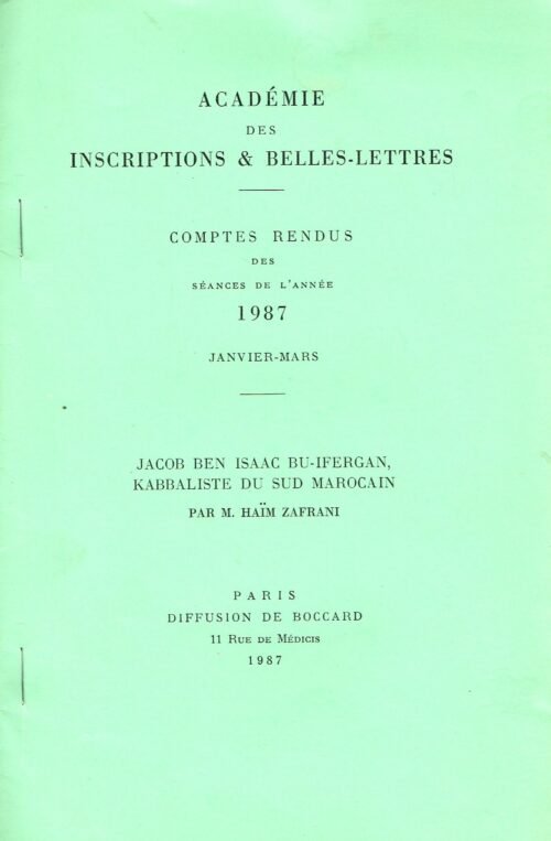 Jacob Ben Isaac Bu-Ifergan, Kabbaliste du Sud marocain