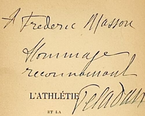 La Chaîne des Traditions. L'athlétie et la statuaire antique avec envoi autographe signé de Joséphin Péladan