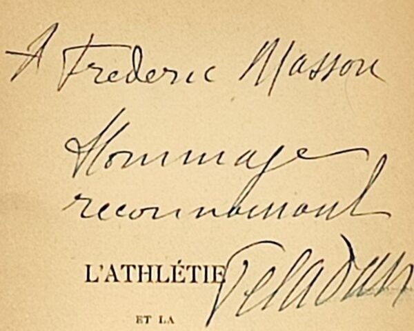 La Chaîne des Traditions. L'athlétie et la statuaire antique avec envoi autographe signé de Joséphin Péladan