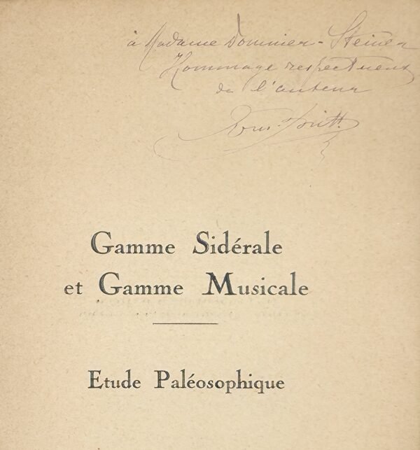 Gamme sidérale et gamme musicale. Etude Paléosophique