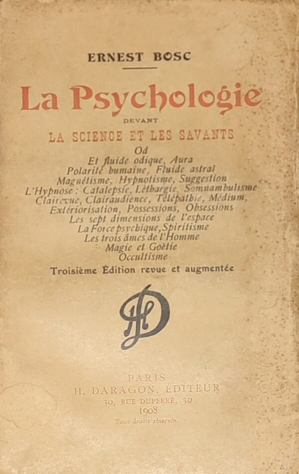 La psychologie devant la science et les savants