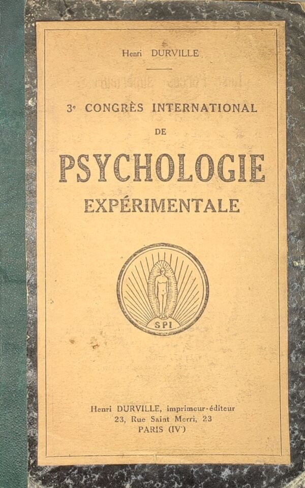 3ème Congrès International de Psychologie Expérimentale  réuni à Paris du 20 au 24 juin 1923