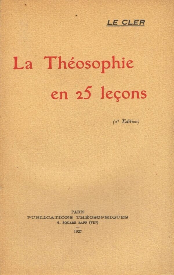 La Théosophie en 25 leçons