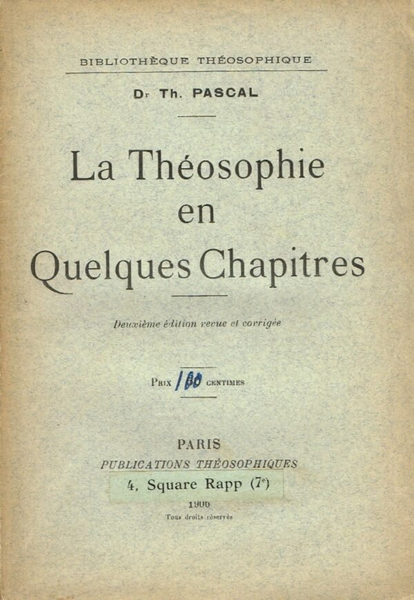 La théosophie en quelques chapitres