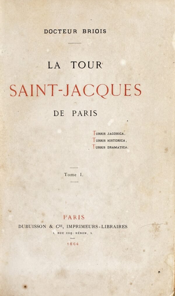 La Tour Saint Jacques de Paris