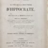 Etudes historiques et critiques sur la vie et la doctrine d'Hippocrate et sur l'état de la médecine avant lui